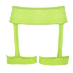 Laina Rauma Neon Green Mesh Garter Belt